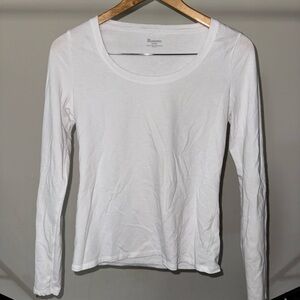 Women's White Long Sleeve Top